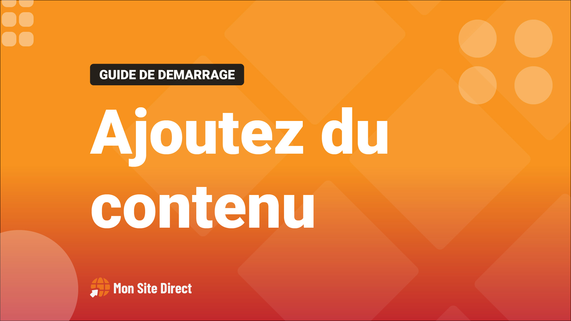 Génerez vos premières pages